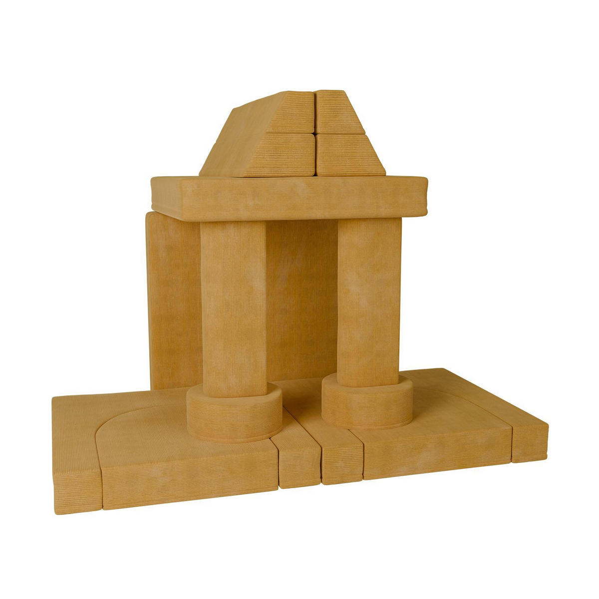 KINDERSOFA Kayo cord gelb - Gelb, Textil (150/50/75cm) - Juskys