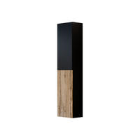 HÄNGEVITRINE Capital 2D - Eiche Wotan/Schwarz, Holzwerkstoff (40/180/30cm) - MIRJAN24
