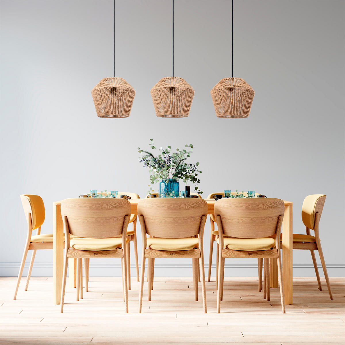 PENDELLEUCHTE Hugo Pd3 Pinto - Schwarz, Metall (33/33/27cm) - Paco Home