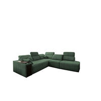 ECKSOFA Mindy IX Mit Schlaffunktion, Verstellbarer Rückenlehne Stoff Verita Grün Rechts - Grün, Holz (300/288cm) - Kaiser Möbel