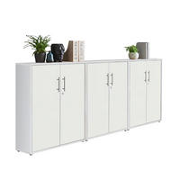 BÜROMÖBELSET 3-tlg. weiß / weiß matt - Weiß, Holz (253.2/113.6/33cm)