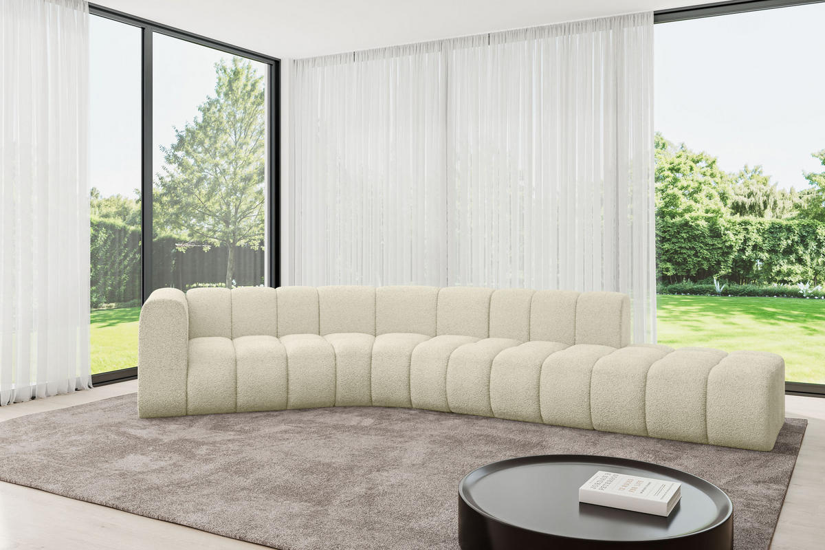 ECKSOFA modulares Sofa Tilmo-L1 - 399x194x70 cm Beige - Beige, Holzwerkstoff/Textil (399/194cm) - ALTDECOR