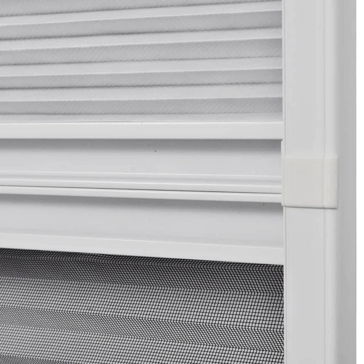 INSEKTENSCHUTZ-PLISSEE Für Fenster Jalousie Aluminium 60/80 Cm - Weiß, Glas (60/80/80cm) - vidaXL