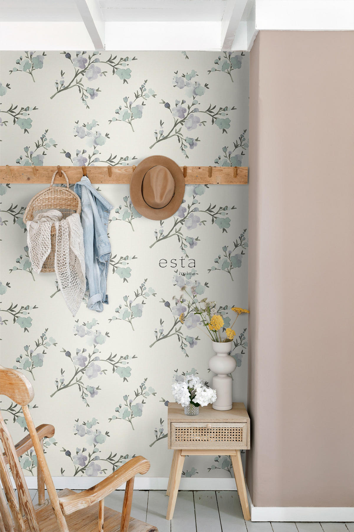 TAPETE Kirschblüten 53 cm x 10.05 m - Beige, Papier (53/1000cm) - ESTAhome