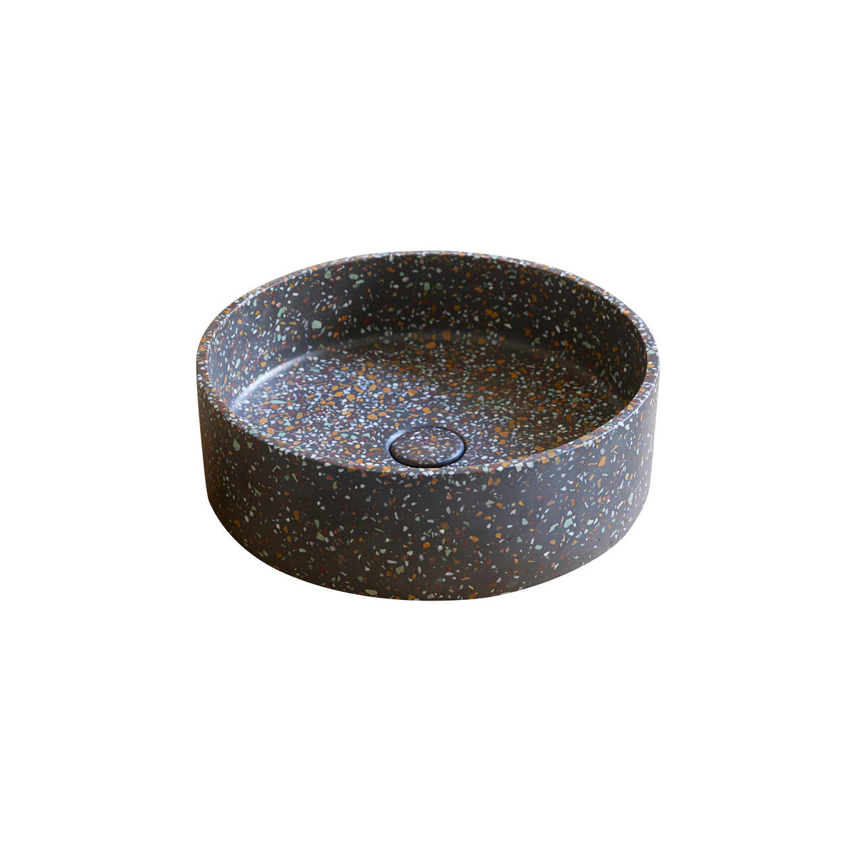 WASCHBECKEN Gina Multicolor aus Terrazzo - Multicolor, Stein (39/12/39cm) - Tikamoon