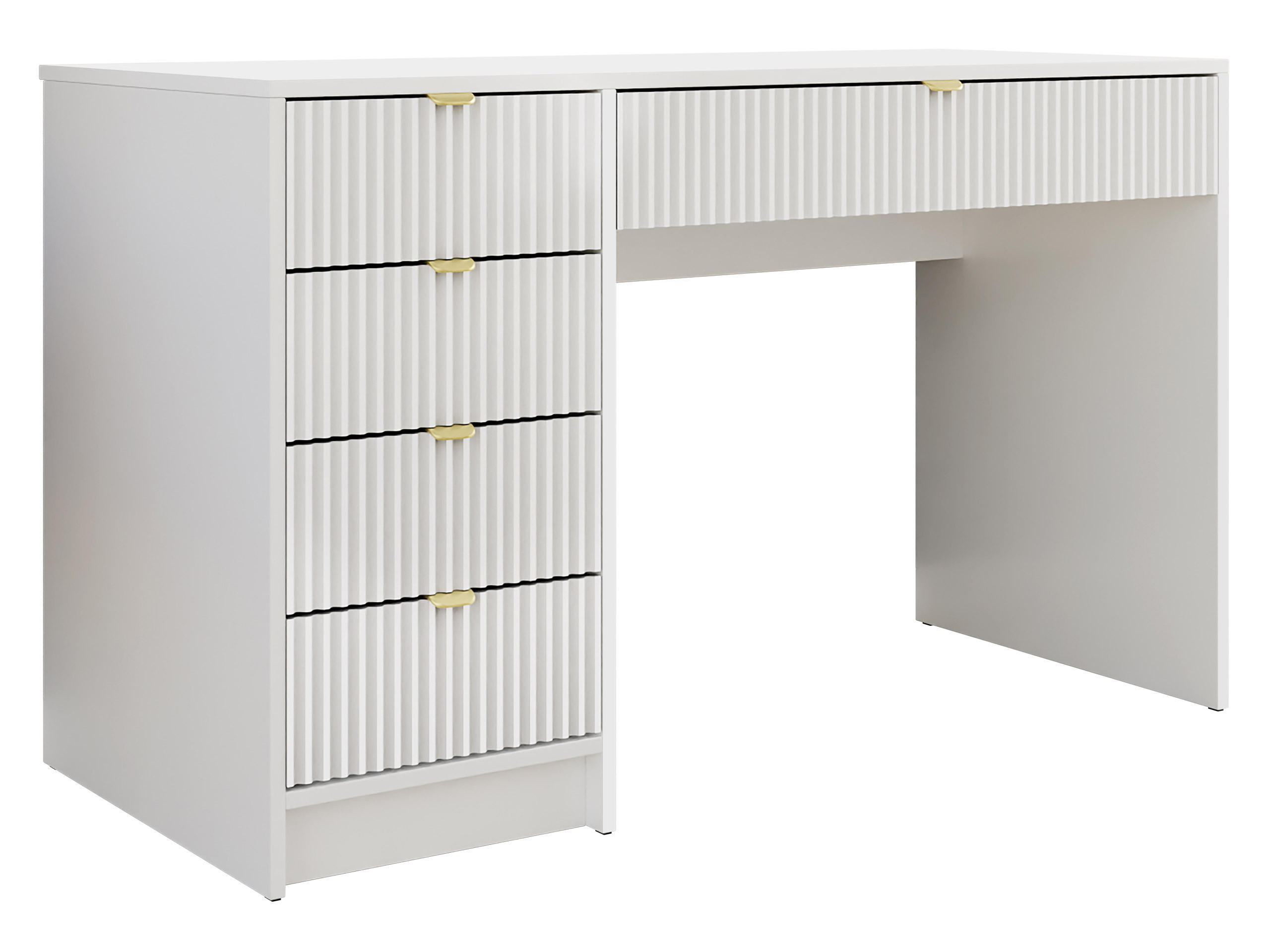 SCHREIBTISCH Tireno - Goldfarben/Weiß, Holzwerkstoff/Metall (55/120/76cm) - MIRJAN24