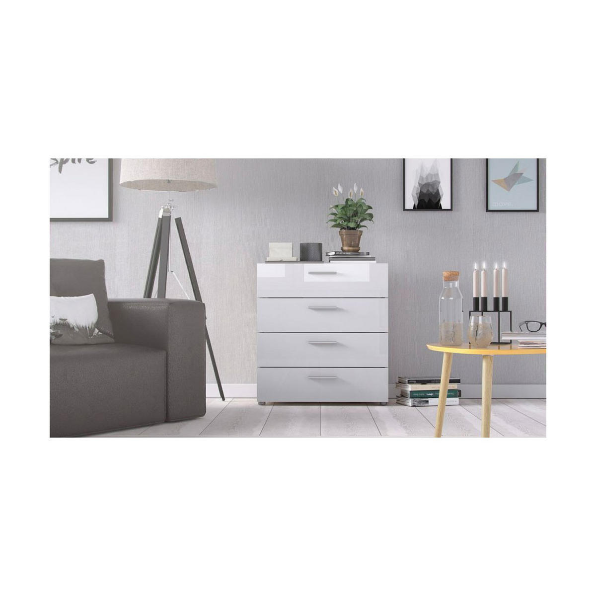 KOMMODE Eiche Dekor - Eichefarben, Holzwerkstoff (80/68/40cm) - ebuy24