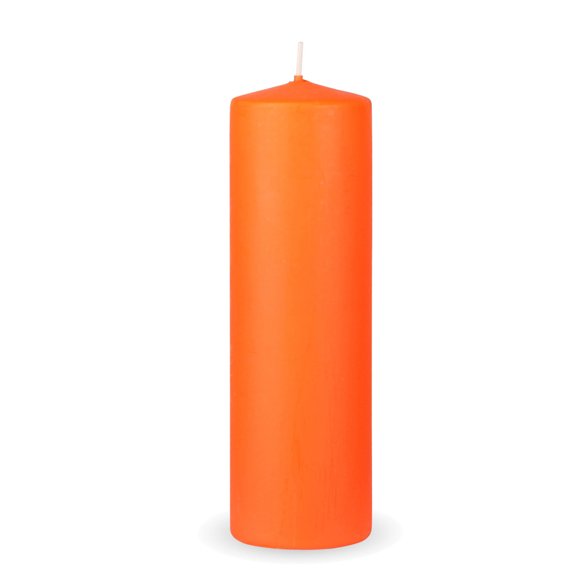 STUMPENKERZEN Ø7cm Orange Ø7cm x 20cm - Orange, Naturmaterialien (7/20cm) - HS Candle