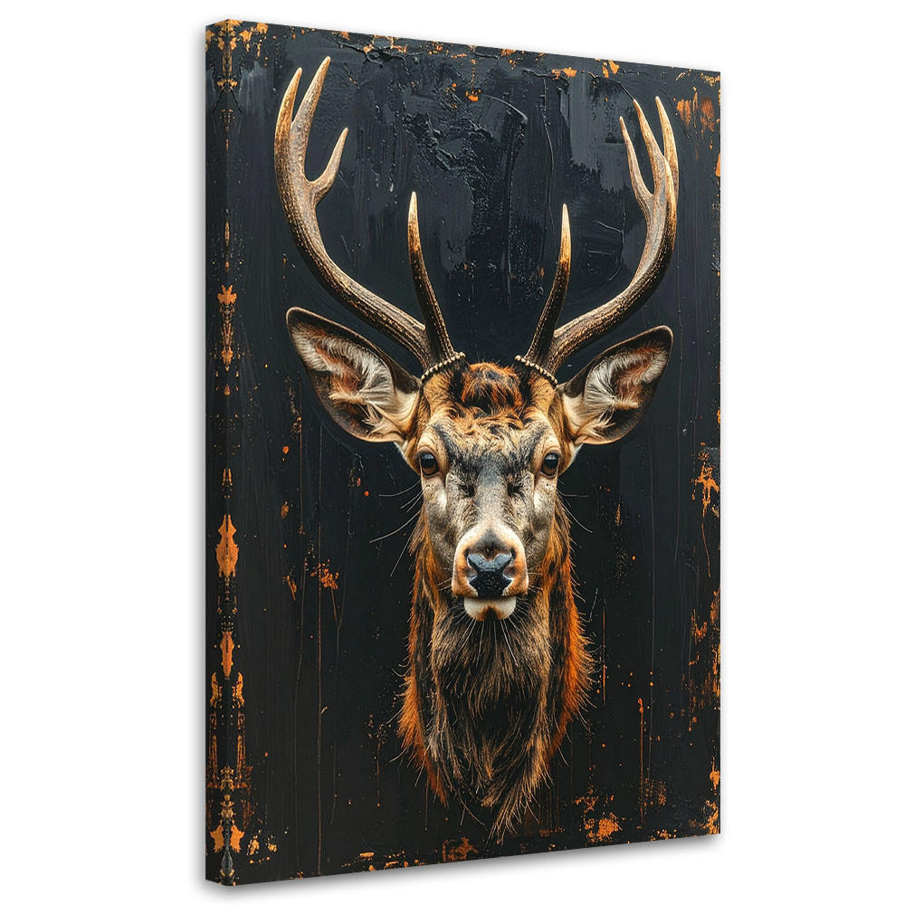 Feeby Leinwandbild Schwarz 80x120 cm