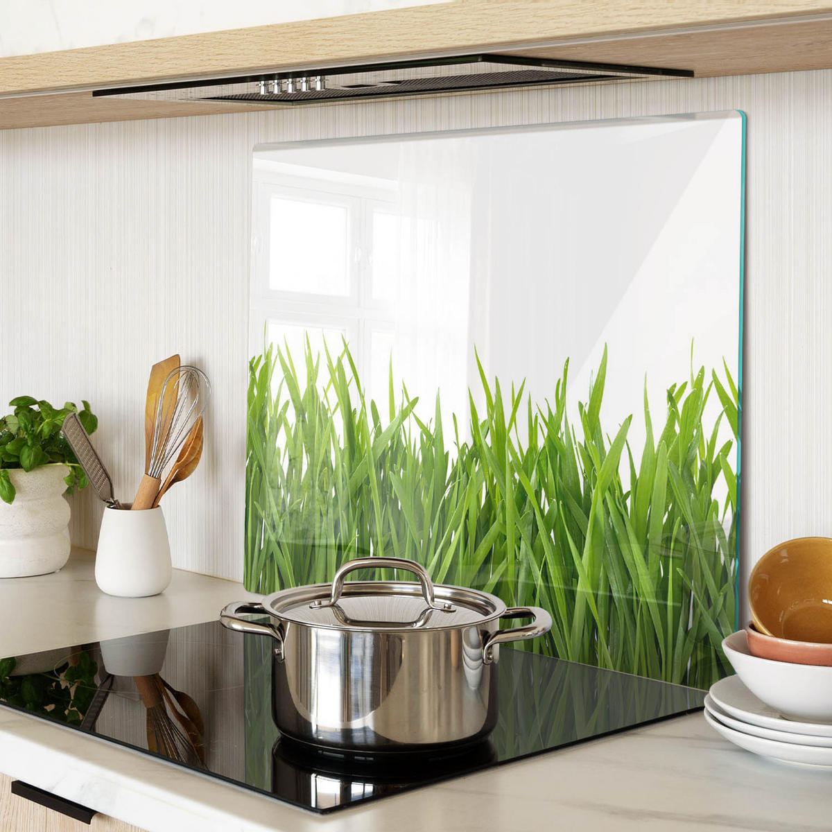 GLASPLATTE 60x52 cm Gras - Grün, Glas (60/0.4/52cm) - TULUP