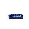 SOFA 3-sitzer Blanche In Bluvel - Blau, Holzwerkstoff/Textil (240/70/96cm) - Fun Möbel