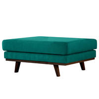 POLSTERHOCKER - Buchefarben/Petrol, Textil (85/43/60cm) - home24