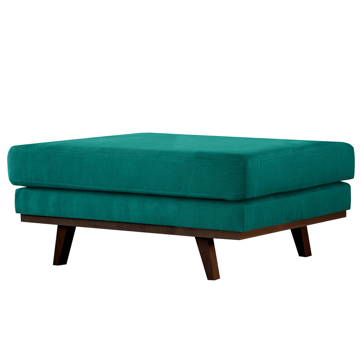 POLSTERHOCKER - Buchefarben/Petrol, Textil (85/43/60cm) - home24