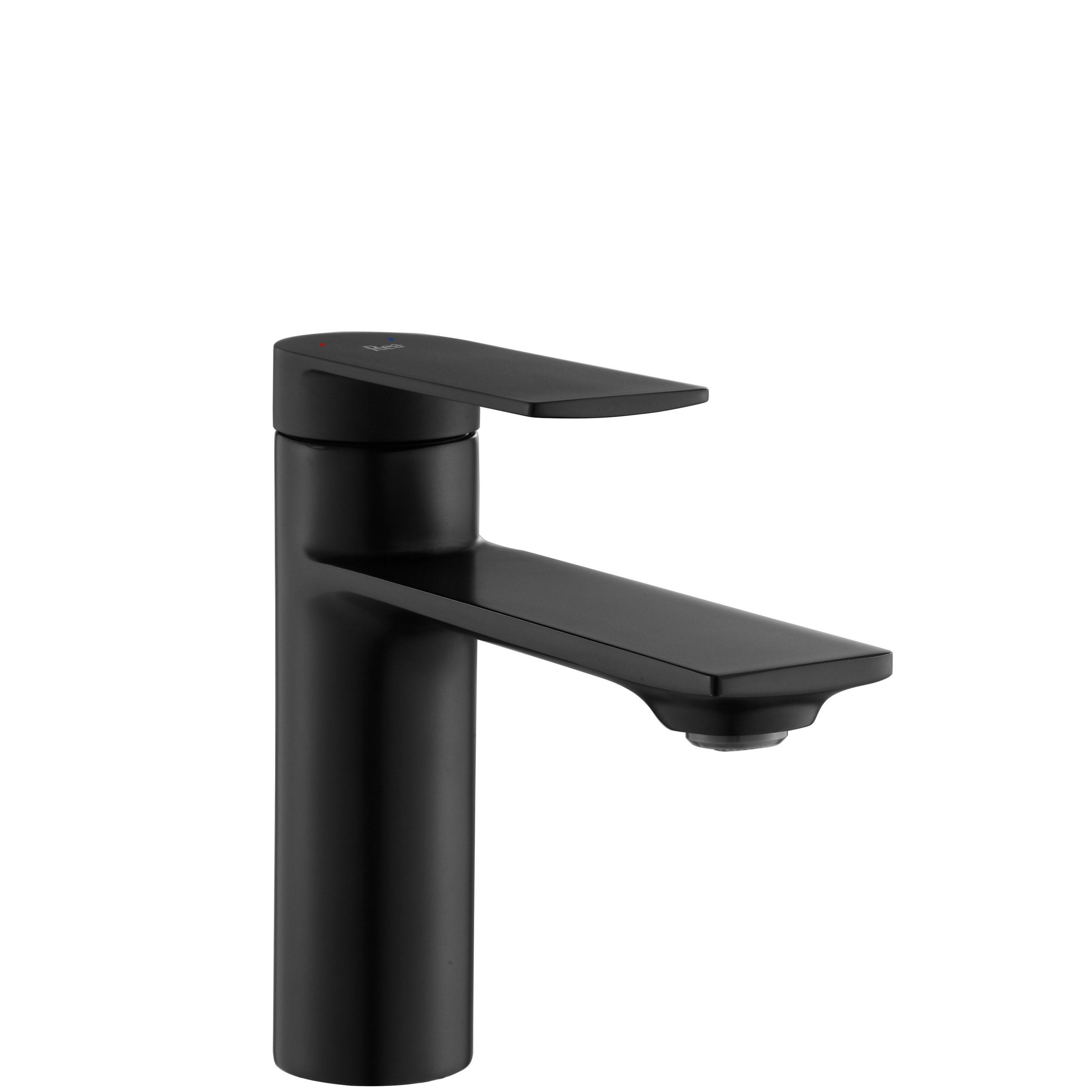 REA Waschbeckenarmatur Schwarz 4.2x15x15 cm