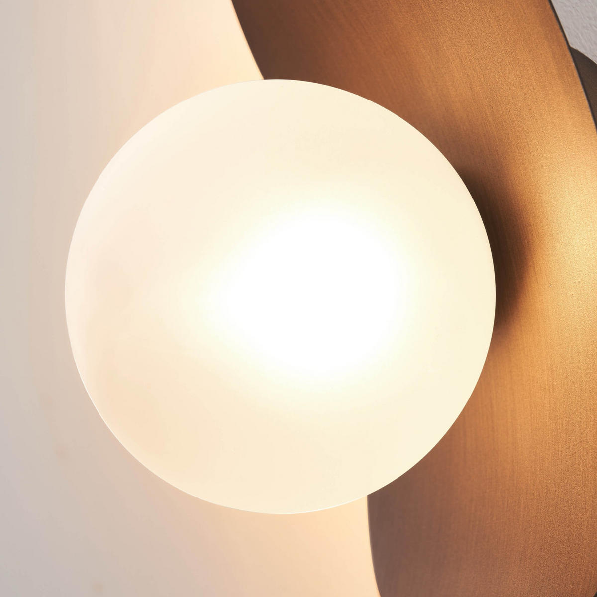 WANDLEUCHTE Aurema, Braun, 20cm - Braun, Glas (12/20/14cm) - KOSILUM