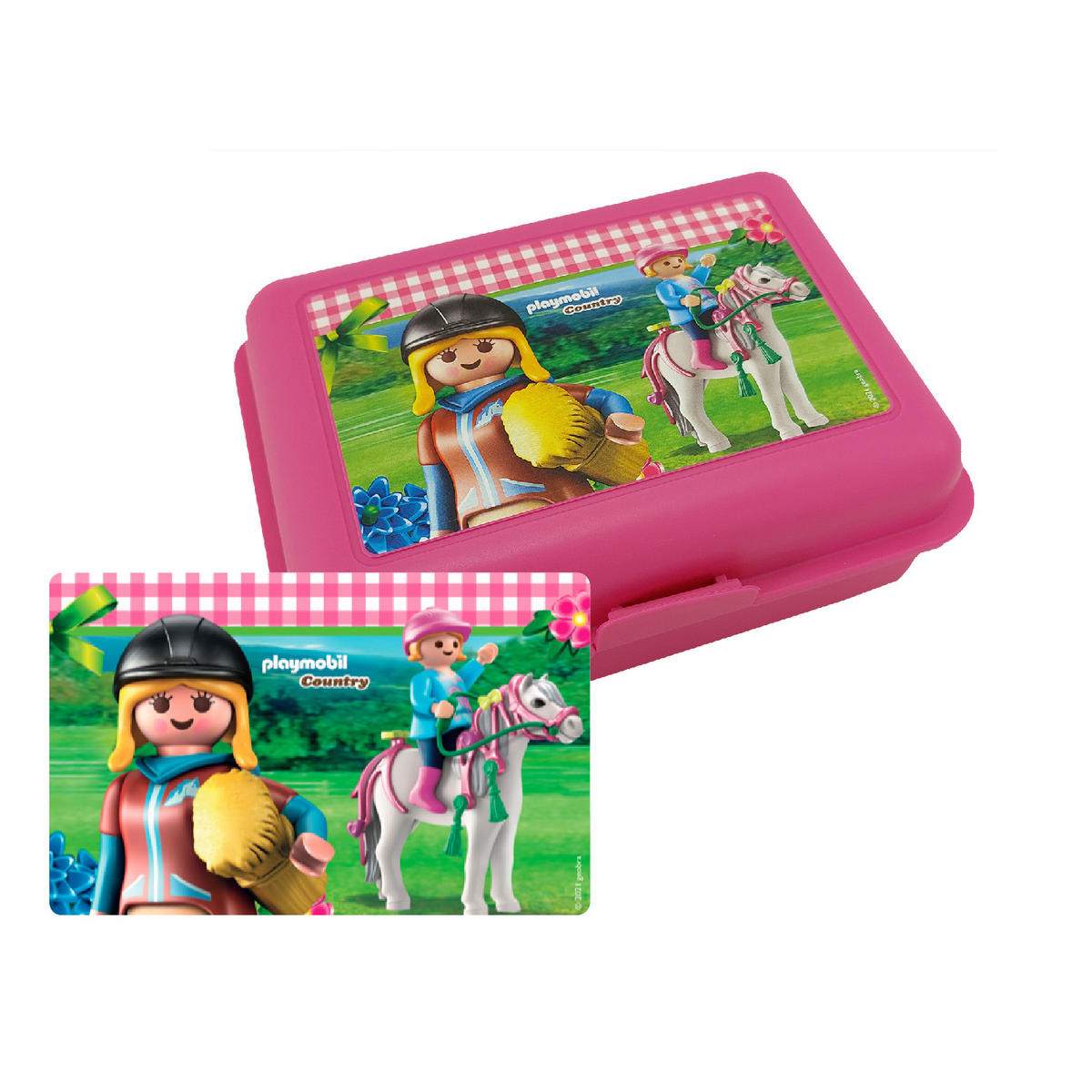 BROTDOSE Playmobil Country Pferde Pink 17,5 x 12,8 x 6,9 cm - Pink, Kunststoff (17.5/6.9/12.8cm) - Playmobil