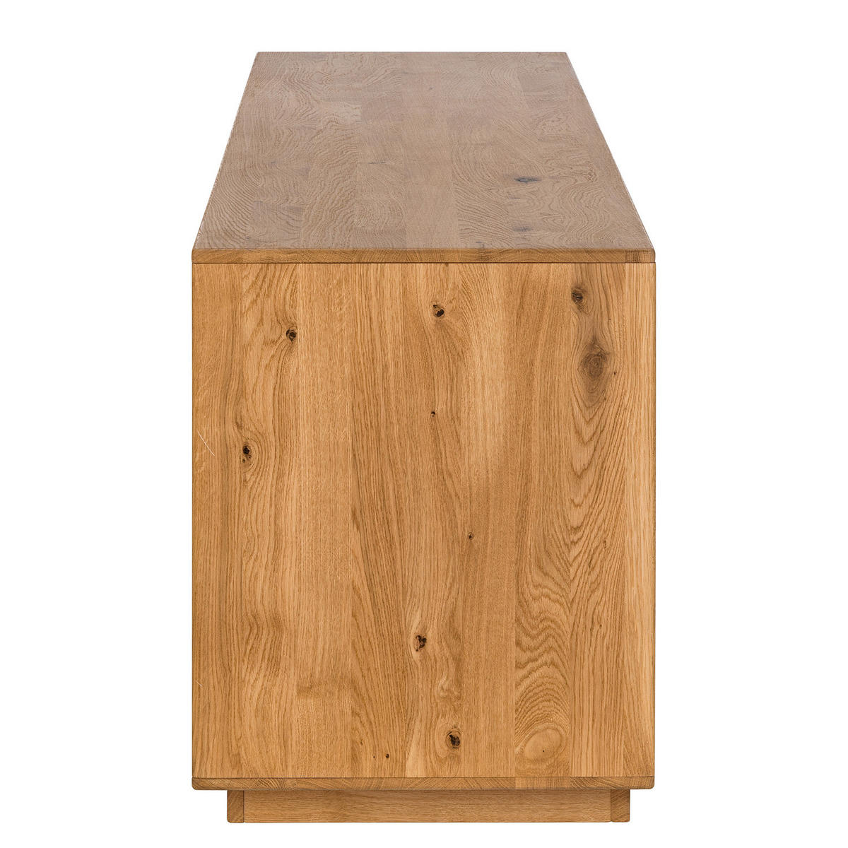 TV-LOWBOARD - Wildeiche massiv - Wildeiche, Holz (215/57/44cm) - home24