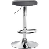 BARHOCKER Pontius Kunstleder chrom grau - Chromfarben/Grau, Kunststoff/Metall (38.5/81/38.5cm) - TPFLiving