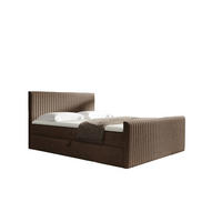 BOXBETT Adrien In überlänge - Braun, Holzwerkstoff/Textil (140/220cm) - Fun Möbel