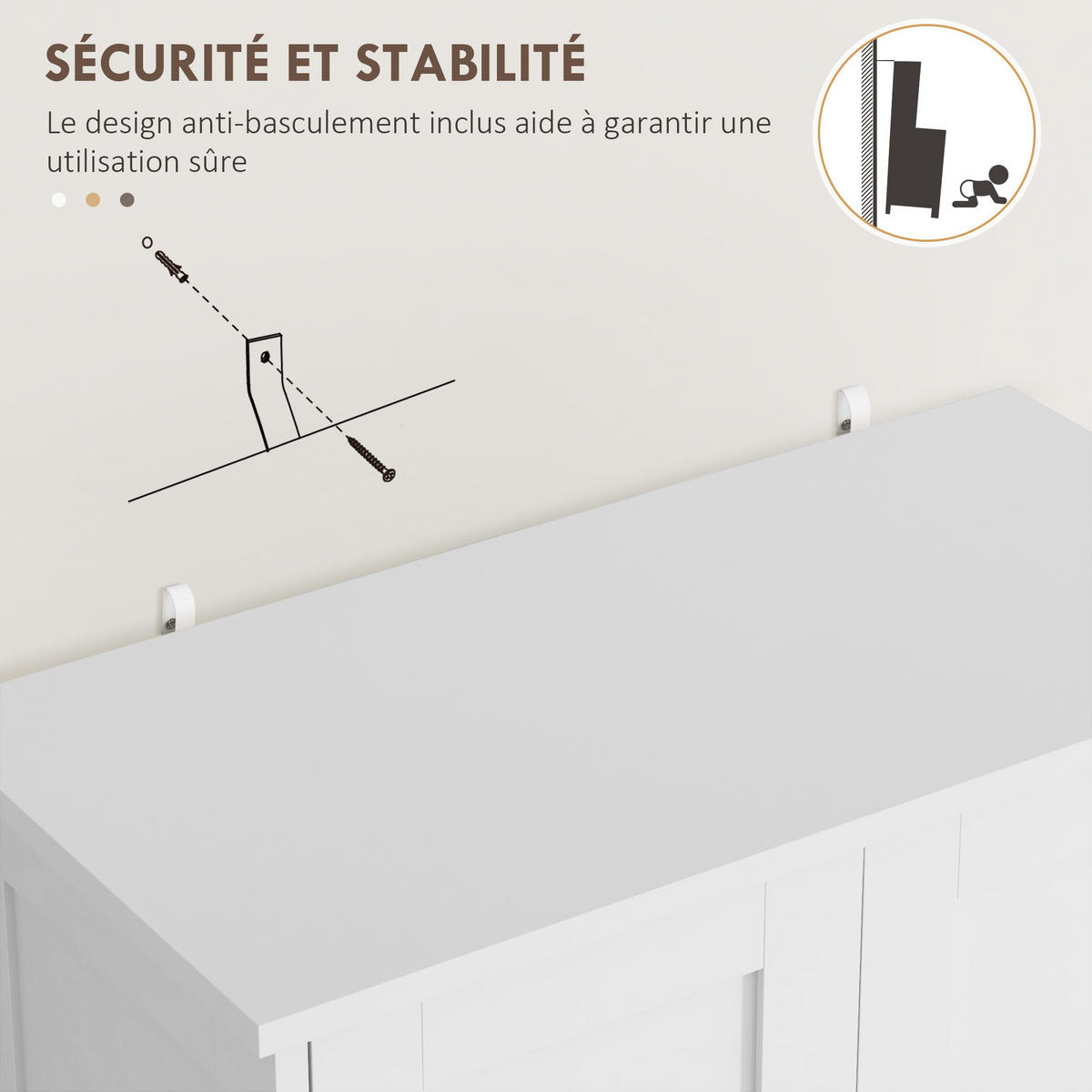HIGHBOARD DE-11150 Verstellbarer Boden & Schublade Weiß - Weiß, Holzwerkstoff (30/128/60cm) - ComfortXL