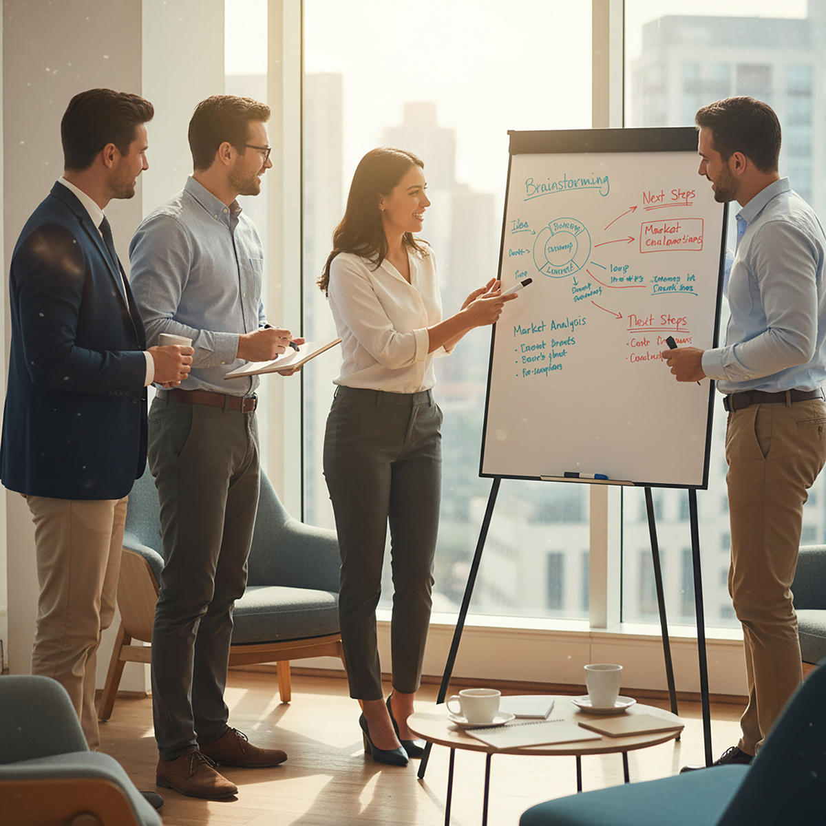 FLIPCHART Whiteboard - Schwarz, Kunststoff/Metall (70/100/1.1cm) - Relaxdays