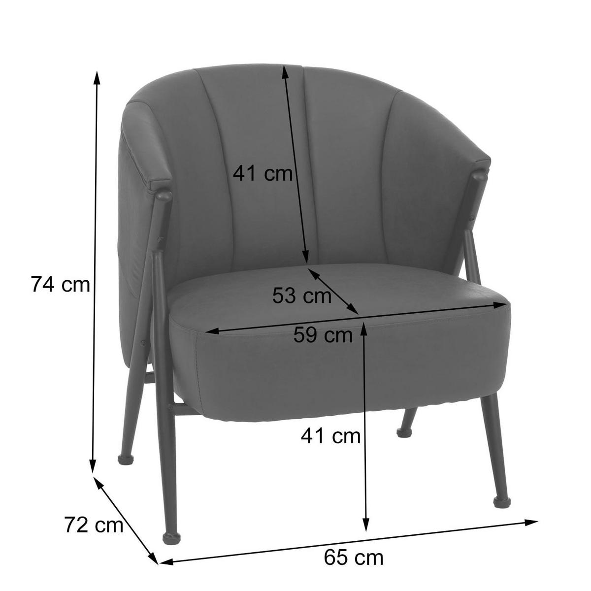 SESSEL Dunkelbraun - Dunkelbraun, Kunststoff (65/74/72cm) - MCW