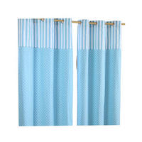 ÖSENVORHANG Polka Dots blickdicht 2er-Set, 117/137 cm - Blau, Textil (117/137cm) - Homescapes