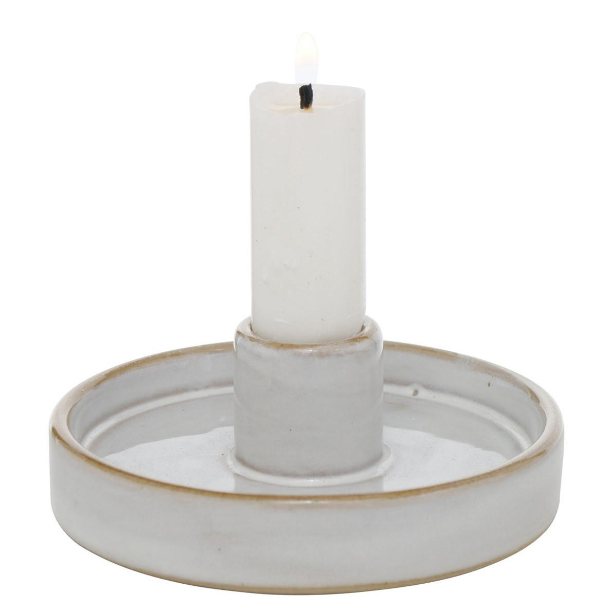 KERZENHALTER aus Porzellan Marima 10/10/4 cm - Grau, Keramik (10/4/10cm) - Boltze Home