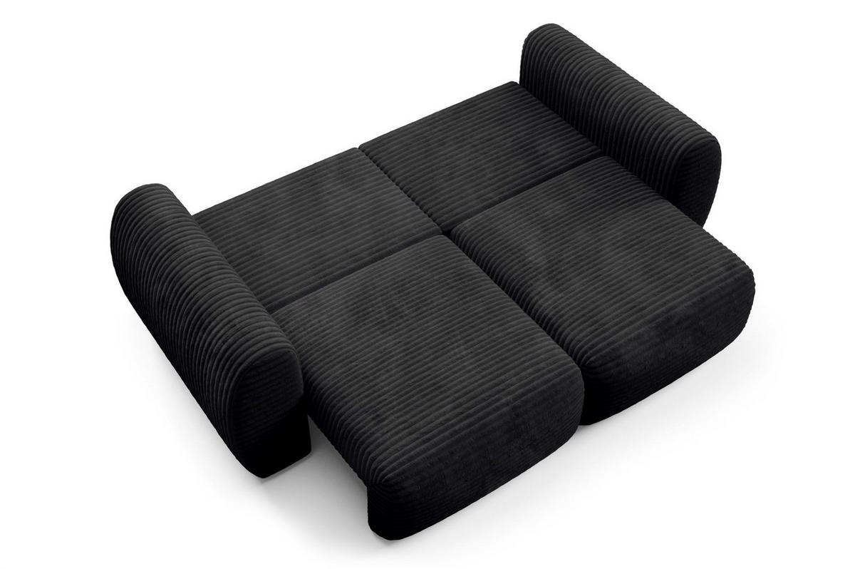 SCHLAFSOFA Simone - Schwarz, Holzwerkstoff/Textil (266/95/110cm) - Fun Möbel