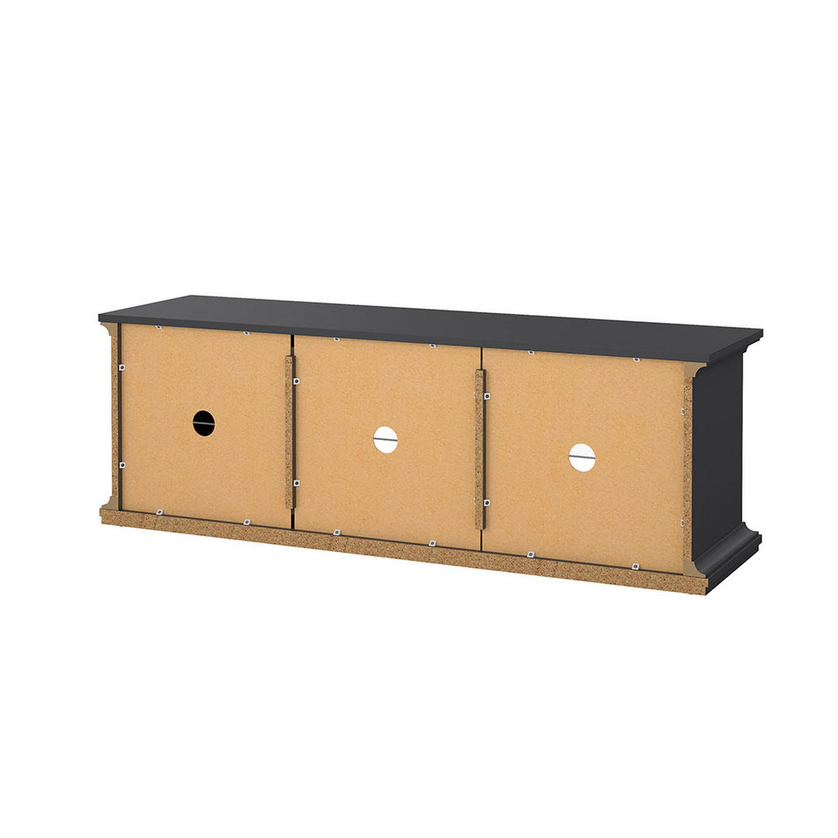 TV-ELEMENT Venedig Dunkelgrau 150/42/51 cm - Dunkelgrau, Holzwerkstoff (150/51/42cm) - ebuy24