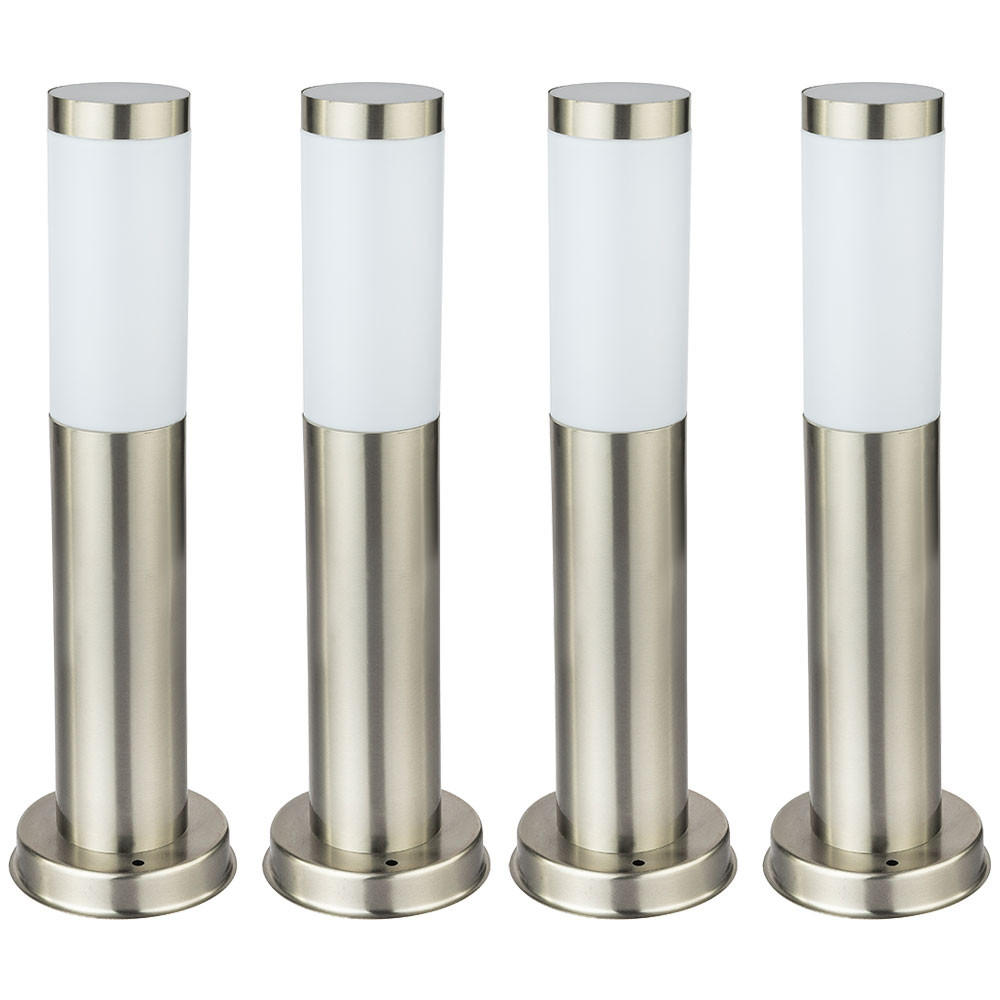 LED WEGELEUCHTE Silber Aluminium - Silberfarben, Metall (7.6/7.6/45cm)
