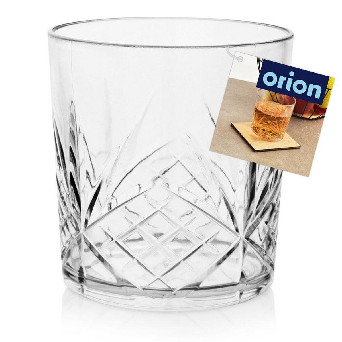 ACRYLGLAS Charisma geprägt transparent - Transparent, Kunststoff (0.35L) - Orion 