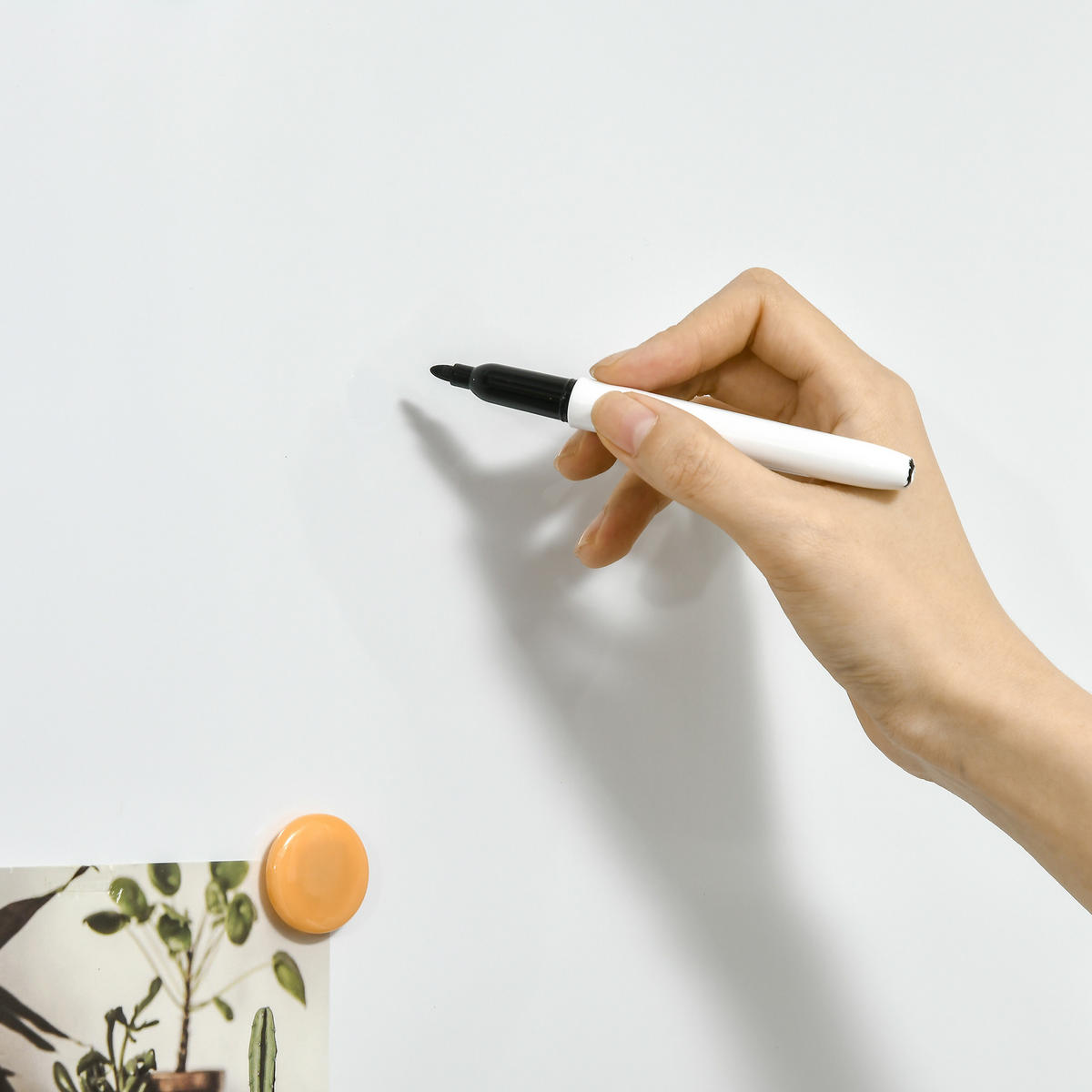 MAGNETISCHES Whiteboard, Magnettafel, Magnetboard, Trocken Abwischbar 90 x 60 cm - Weiß, Kunststoff (60/1.8/90cm) - HOMCOM