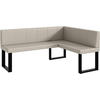 ECKBANK PETER_U - Beige, Leder (128/168cm) - Meblini