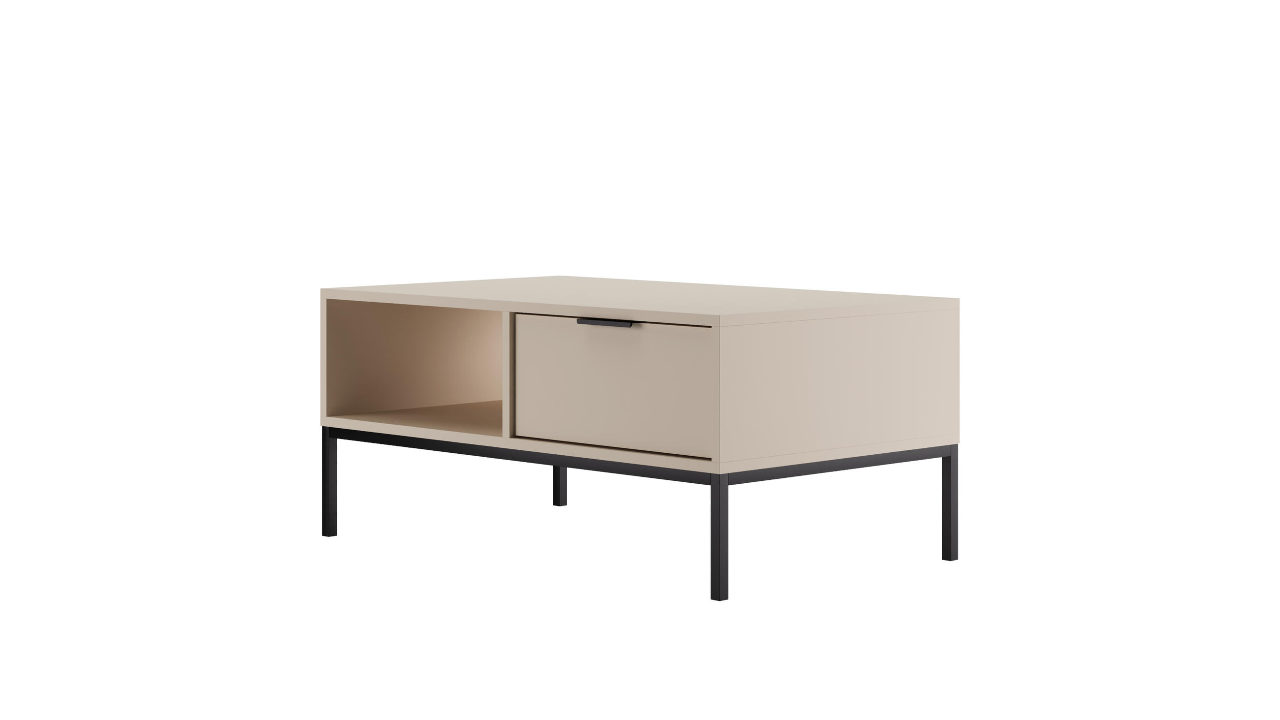 COUCHTISCH Austin II 60/45,4/100 cm - Beige/Schwarz, Holzwerkstoff (100/60/45cm) - Kocot Kids