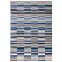 TEPPICH In-Outdoor Blau Abstract, Kühlergrill - Kurzflor Rechteckig Grau - 80 x 150 cm - Blau, Textil (80/150cm) - Mazovia