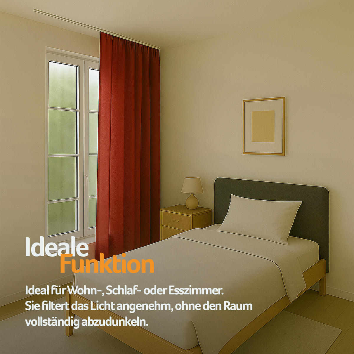 VORHANG Blickdicht ( 140x175cm ) mit Kräuselband / Universalband in Rot - Rot, Textil (140/175cm) - Bestlivings