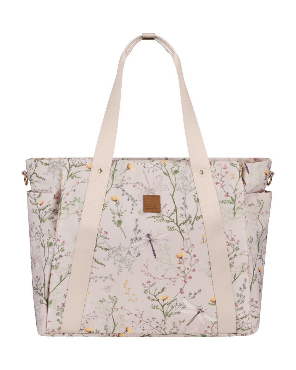 WICKELTASCHE Florence beige Wickelunterlage, Flaschentaschen, Reißverschluss, Kinderwagenclips - Beige, Textil (17/43/35cm) - Kikka boo