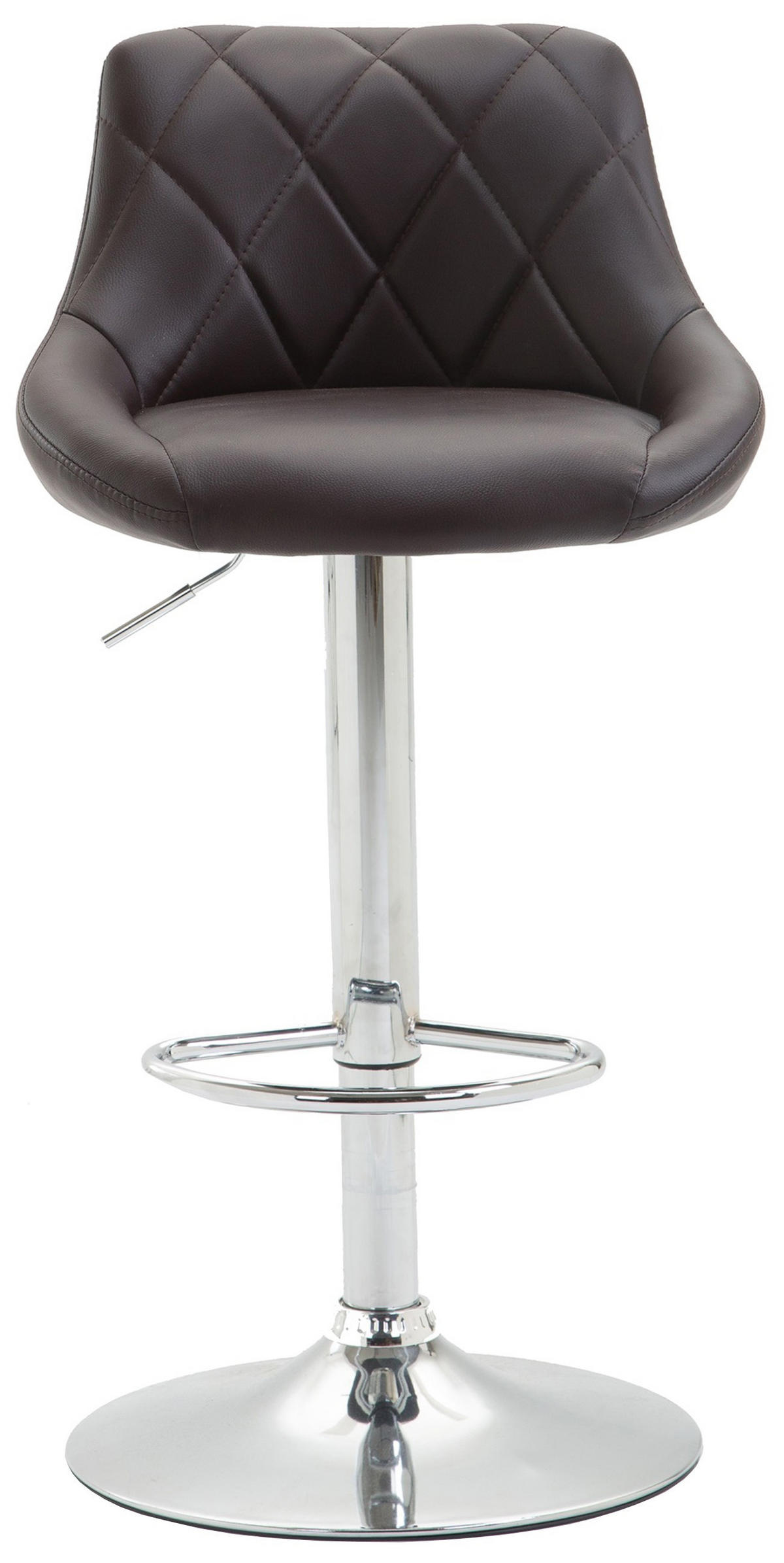 BARHOCKER Lazio 2er Set 83-104x46x49 cm braun - Braun, Leder (46/83/49cm) - furnicato
