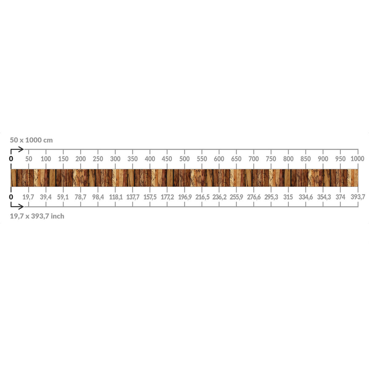 BALKON SICHTSCHUTZ Woody Flamed 300/50 cm - Braun, Kunststoff (300/50cm) - Bilderwelten