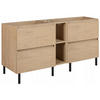 WASCHBECKUNTERSCHRANK SIMPLE mit Beinen 140cm Eichen Craft - Eiche Artisan, Holz (140/62/46cm) - Rodan