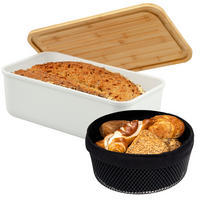 BROTAUFBEWAHRUNGS-SET 2tlg., Kunststoff, Metall, weiß - Weiß, Kunststoff (40/12.5/23cm) - eluno