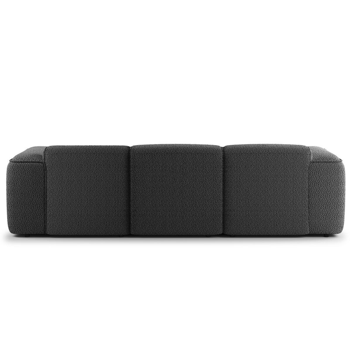 3-SITZER ECKSOFA mit Longchair - Anthrazit/Schwarz, Kunststoff/Textil (251/173cm) - home24
