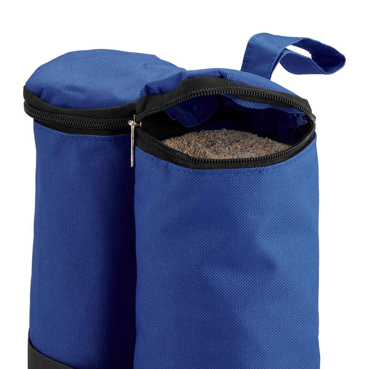 4XPAVILONOVÉ pytle s pískem - modrá, kov/textil (42/40/1.5cm) - Relaxdays