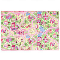 KINDER SPIEL TEPPICH GIRLS VILLAGE - Rosa, Textil (100/100cm) - Snapstyle