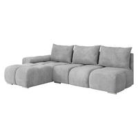ECKSOFA Bestii, Seite: Links - Silberfarben/Schwarz, Holz/Kunststoff (270/183cm) - MIRJAN24