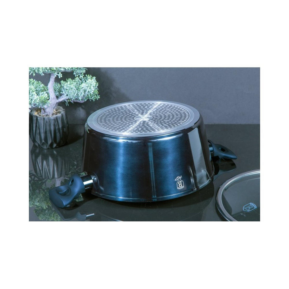 TOPF Türkis 20/20/10.4 cm BH1878 - Türkis, Metall (20cm) - Berlinger Haus