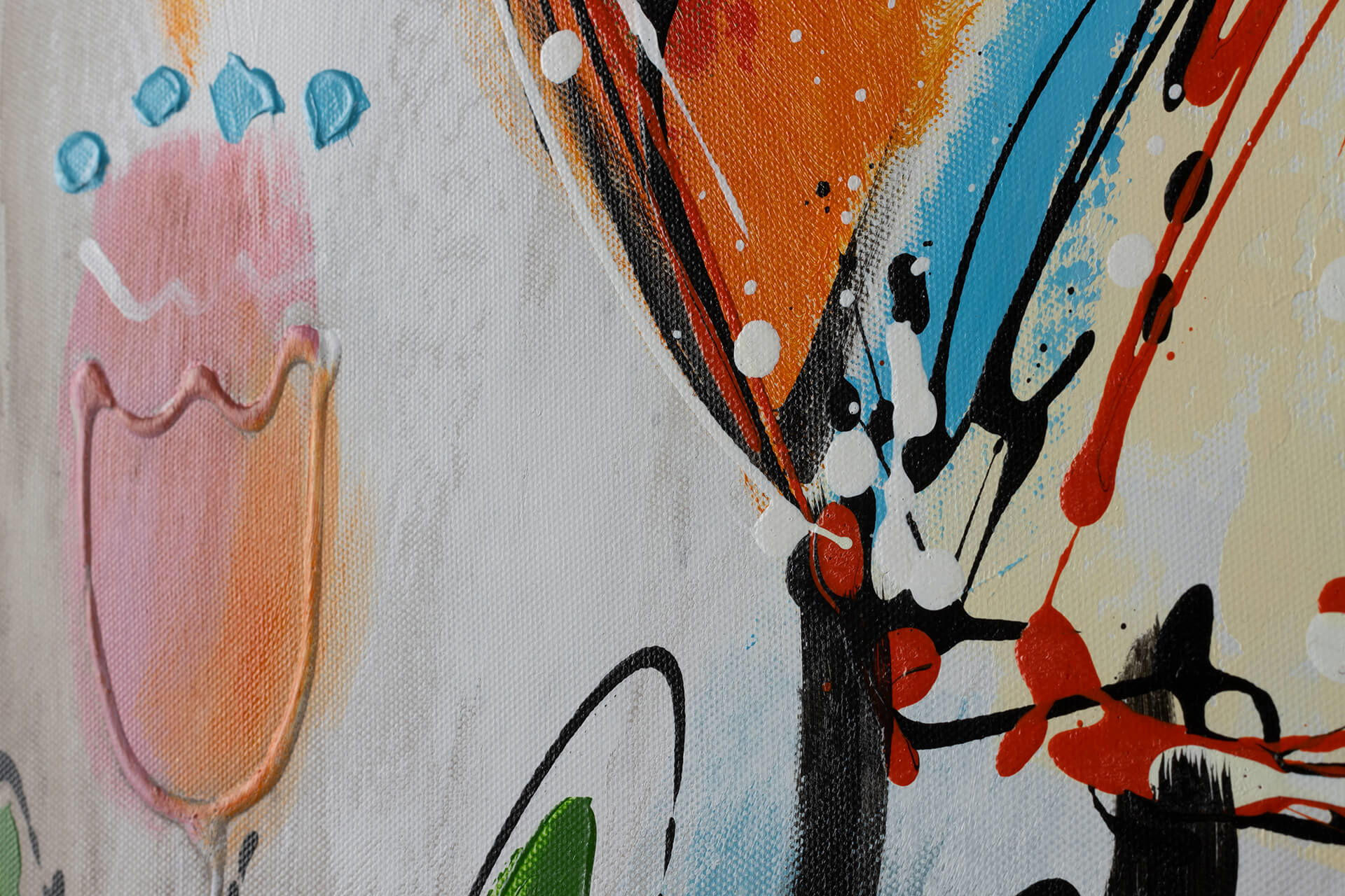 ÖLGEMÄLDE 100/75 cm - Multicolor, Holz/Textil (2.5/75cm) - KUNSTLOFT