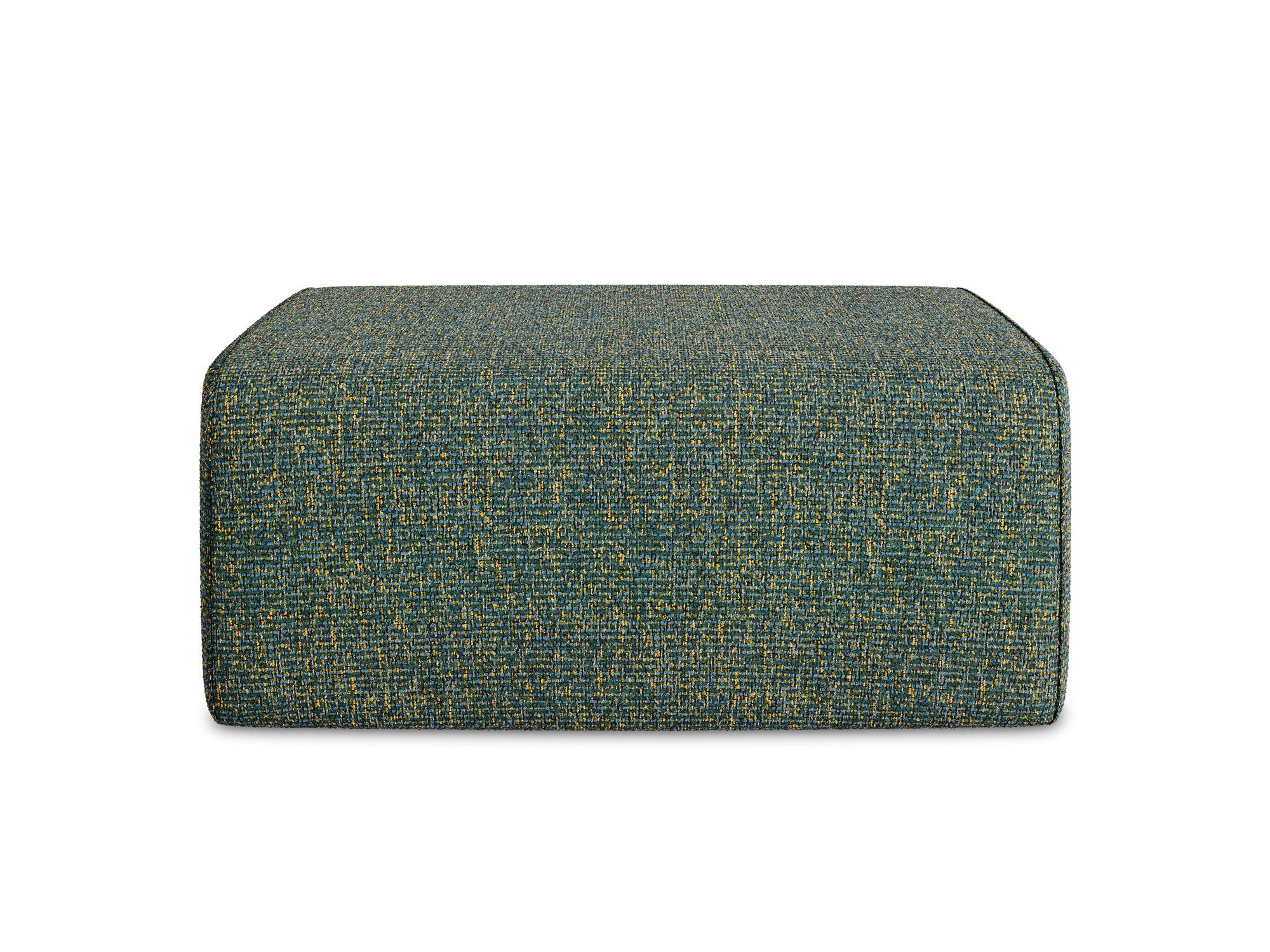 POUF Strukturstoff Stoff Grün - Blau/Schwarz, Kunststoff/Textil (90/80/60cm) - Makamii