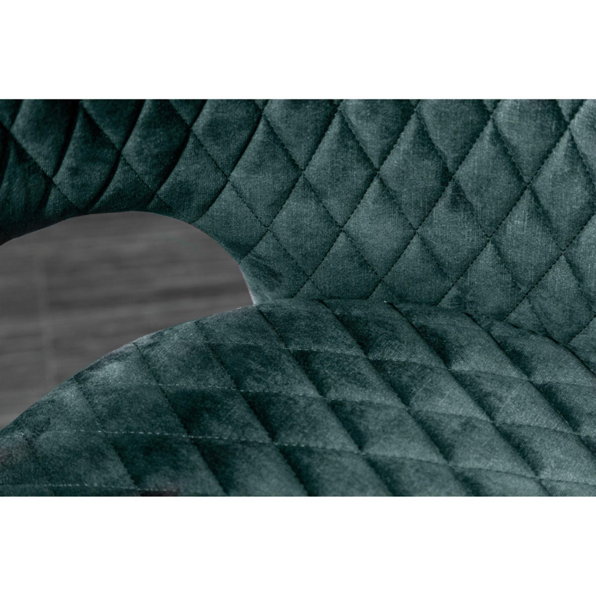 STUHL PARIS Samt Petrol, Gold - Blau/Petrol, Textil (56/81/57cm) - riess-ambiente